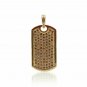 Pave Diamond Dog Tag Pendant 925 Silver Diamond Pendant For Birthdays Gift.