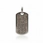 Pave Diamond Dog Tag Pendant 925 Silver Diamond Pendant For Birthdays Gift.