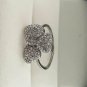 Diamond Heart Ring 925 Silver Diamond Three Heart Ring Mothers Day Gift Jewelry.