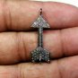 Pave Diamond Arrow Charm 925 Sterling Silver Connector Diamond Findings Charm.