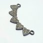 Pave Diamond Heart Connector 925 Silver Diamond Additional Jewelry Findings.