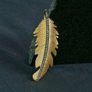 925 Sterling Silver Diamond Leaf Pendant Handmade Gold Leaf Birthday Necklace. 925 Sterling Silver Diamond Leaf Pendant Handmade Gold Leaf Birthday Necklace.