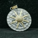 925 Sterling Silver Diamond Sun Disc Pendant Handmade Diamond Sun Necklace Gift. 925 Sterling Silver Diamond Sun Disc Pendant Handmade Diamond Sun Necklace Gift.