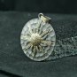 925 Sterling Silver Diamond Sun Disc Pendant Handmade Diamond Sun Necklace Gift.