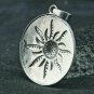 925 Sterling Silver Diamond Sun Disc Pendant Handmade Diamond Sun Necklace Gift.