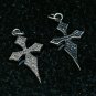 925 Sterling Silver Diamond Cross Pendant Designer Unisex Religious Pendant Gift