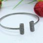 Natural Diamond Open Bracelet 925 Silver Diamond Birthday Gift Fine Bracelet.