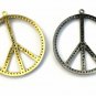 Pave Diamond Peace Charm Pendant 925 Silver Diamond Charm Pendant Peace Sign.