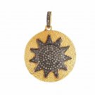 Sun Pendant 925 Silver Diamond Sun Necklace Textured Necklace Mom Loving Gift. Sun Pendant 925 Silver Diamond Sun Necklace Textured Necklace Mom Loving Gift.