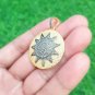 Sun Pendant 925 Silver Diamond Sun Necklace Textured Necklace Mom Loving Gift.