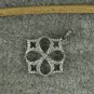 Four Leaf Clover Pendant Pave Diamond Lucky Charm Pendant 925 Silver Jewelry.