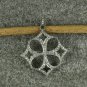 Four Leaf Clover Pendant Pave Diamond Lucky Charm Pendant 925 Silver Jewelry.