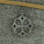 Four Leaf Clover Pendant Pave Diamond Lucky Charm Pendant 925 Silver Jewelry.