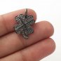 Pave Diamond Clover Pendant 925 Silver Clover Pendant For New Year Luck.