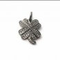 Pave Diamond Clover Pendant 925 Silver Clover Pendant For New Year Luck.