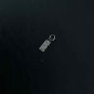 Natural Pave Diamond Rectangular Minimalist Pendant For Women In 925 Silver.