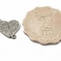 Double Bail Heart Pendant 925 Silver Diamond Pendant Charm Jewelry Findings.