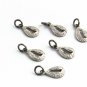 Minimalist Pear Charm Pendant 925 Silver Pave Diamond Pear Drop Charm Jewelry.