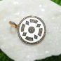 Pave Diamond Enamel Pendant 925 Sterling Silver White Enamel Necklace Jewelry.
