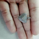 Natural Diamond Heart Charm Pendant 925 Sterling Silver Heart Dome Charm Pendant Natural Diamond Heart Charm Pendant 925 Sterling Silver Heart Dome Charm Pendant