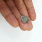 Natural Diamond Heart Charm Pendant 925 Sterling Silver Heart Dome Charm Pendant