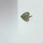 Natural Diamond Heart Charm Pendant 925 Sterling Silver Heart Dome Charm Pendant