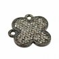 Pave Diamond Clover Pendant 925 Silver Diamond Good Luck Clover Pendant Charm.