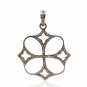 Diamond Clover Pendant 925 Silver Diamond Lucky Pendant Birthday Gift Good Omen.