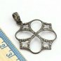 Diamond Clover Pendant 925 Silver Diamond Lucky Pendant Birthday Gift Good Omen.