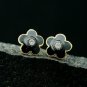 Diamond Floral Ear Stud 925 Silver Enamel Earring Dainty Fashion Earring Gift.