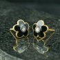 Diamond Floral Ear Stud 925 Silver Enamel Earring Dainty Fashion Earring Gift.