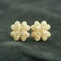 Diamond Floral Stud Earring 925 Silver Fashion Jewelry Mini Unisex Clover Studs.