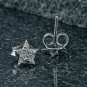 Star Stud Earring 925 Silver Diamond Minimalist Star Earring Tiny Diamond Studs.