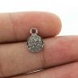 Pave Diamond 1 pc moon charm pamdent  925 sterling silver,diamond finding star