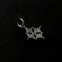 Pave Diamond 1pc Clover Lucky Charm Pendant 925 Sterling Silver Lucky Pendant.