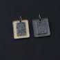 Pave Diamond 1 pc rectangle pandent 925 sterling silver,diamond pendant