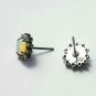Pave Diamond Stud Earring 925 Silver Opal Stone Stud Earring Wedding Day Gift.
