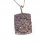 Pave Diamond 1 pc antique finish pandent 925 sterling silver,diamond pendant