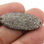 Pave Diamond Oval Jewelry Connector 925 Silver Diamond Charm Connector.