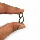 Pave Diamond S Shape Necklace Connector 925 Silver Diamond Findings.