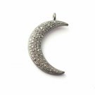 Wholesale 10Pc Pave Diamond Crescent Moon Pendant 925 Silver Diamond Moon Charm. Wholesale 10Pc Pave Diamond Crescent Moon Pendant 925 Silver Diamond Moon Charm.