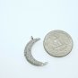Wholesale 10Pc Pave Diamond Crescent Moon Pendant 925 Silver Diamond Moon Charm.