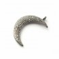 Wholesale 10Pc Pave Diamond Crescent Moon Pendant 925 Silver Diamond Moon Charm.