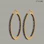 Pave Diamond Hoop Earrings 925 Sterling Silver Hoop Earring For Women Girls.
