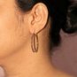 Pave Diamond Hoop Earrings 925 Sterling Silver Hoop Earring For Women Girls.