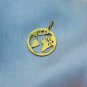 Pave Diamond World Map Pendant 14k Gold Round Pendant Special Birthday Gift.