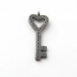 Minimalist Key Charm Pendant 925 Silver Diamond Couple Pendant Valentines Gift.