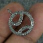 Pave Diamond Ball Necklace Connector 925 Silver Diamond Jewelry Connector Charm.