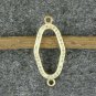 Pave Diamond Oval Necklace Connector 925 Silver Diamond Jewelry Connector Charm.