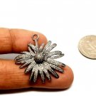 Pave Diamond flower Sparkle Charm Pendant 925 Silver Diamond Jewelry pandent Pave Diamond flower Sparkle Charm Pendant 925 Silver Diamond Jewelry pandent
